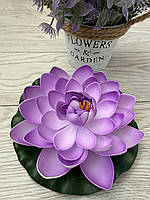 Штучний лотос для водойми, діаметр 18 см — декоративна квітка для ставка, басейну, фонтану, фото 4