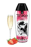 Їстівна змазка на водній основі полуниця-шампанське Shunga Toko Aroma Strawberry Wine 165мл