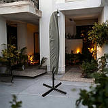 Парасоля садова з нахилом 3,5м СВІТЛО СІРА + ЧЕХОЛ Ideal Garden YN7011 Зонт садовий Зонтік Парасолька, фото 4