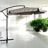 Парасоля садова з нахилом 3,5м СВІТЛО СІРА + ЧЕХОЛ Ideal Garden YN7011 Зонт садовий Зонтік Парасолька, фото 2