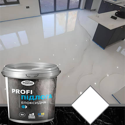 Рідка епоксидна підлога Plastall™ PROFI 1кг глянцева Біла, фото 1