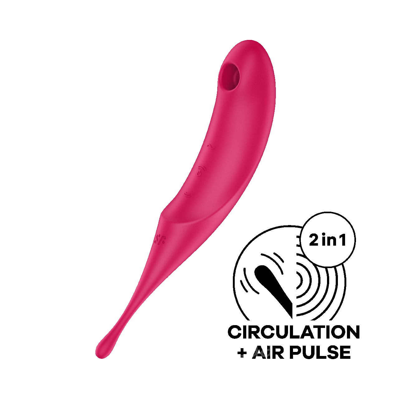 Кліторальний вібростимулятор із повітряними імпульсами Satisfyer Twirling Pro Red, фото 1