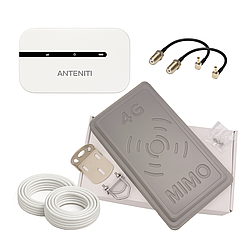 ТОП 4G антений комплект WIFI роутер Anteniti E5576 + 4G антена RnetT MIMO 2Х17 Дб 900-2700 мГц