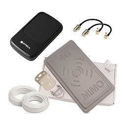 4G антений комплект WIFI роутер Satell F3000 + 4G антена RnetT MIMO 2Х17 Дб 900-2700 мГц