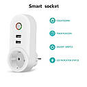 Melery LSPA2 інтелектуальна Wi-Fi-розетка EU plug з 2 USB-роз'ємами. Tuya, фото 6