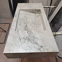 Раковина з керамограніту та штучного каменю зі стільницею, умивальник прямокутної форми для ванної кімнати