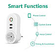 Melery LSPA2 інтелектуальна WiFi розетка EU plug з 2 USB-роз'ємами. Tuya, фото 6