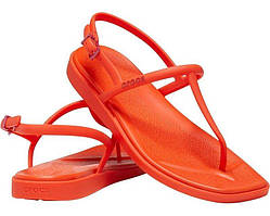 Crocs Women's Miami Thong Sandal Flat сандалії жіночі крокс майки оранжеві.