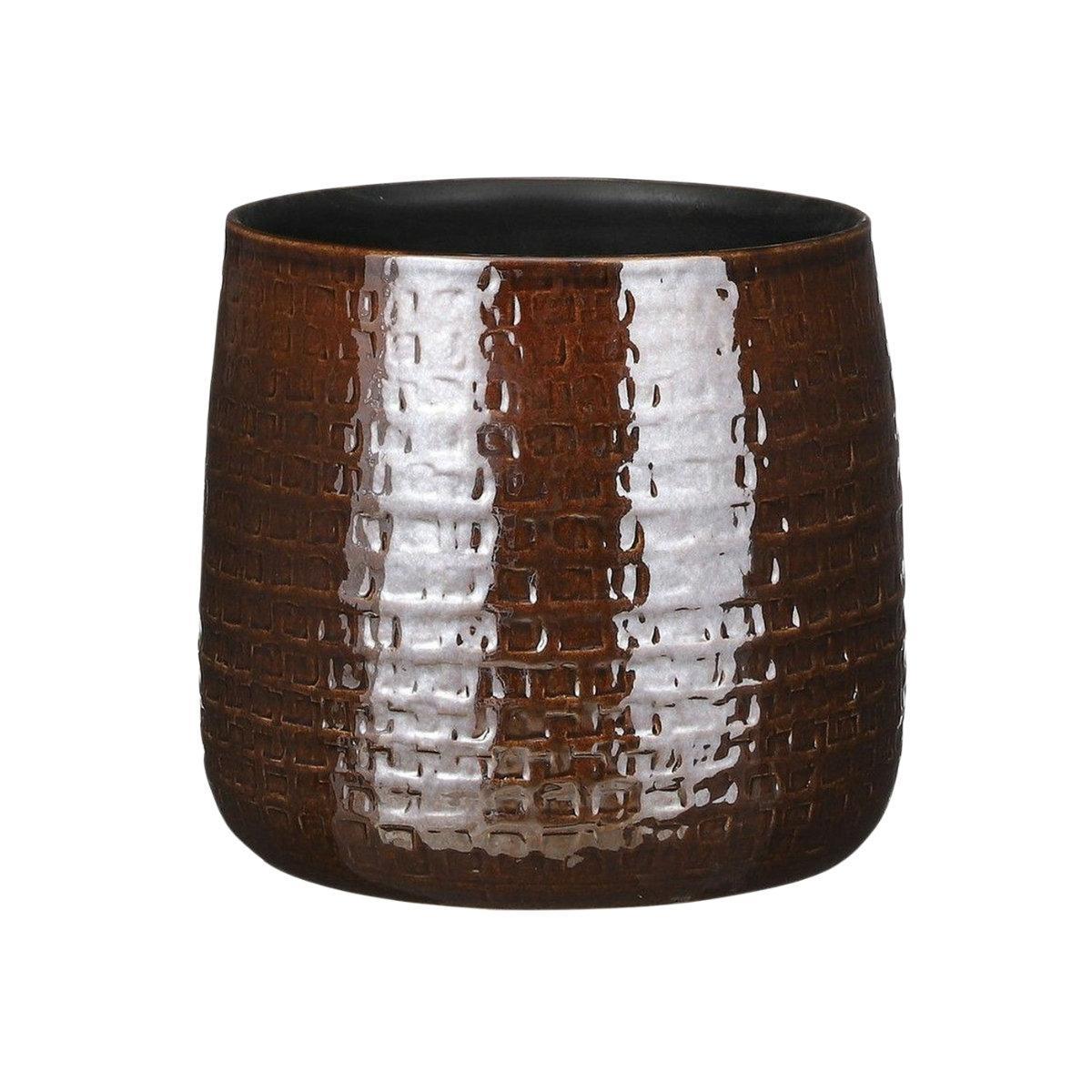 Кашпо з кераміки в коричневому кольорі Edelman, фото 1