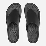 Crocs Brooklyn flip в'єтнамки жіночі крокс на платформі чорні., фото 3