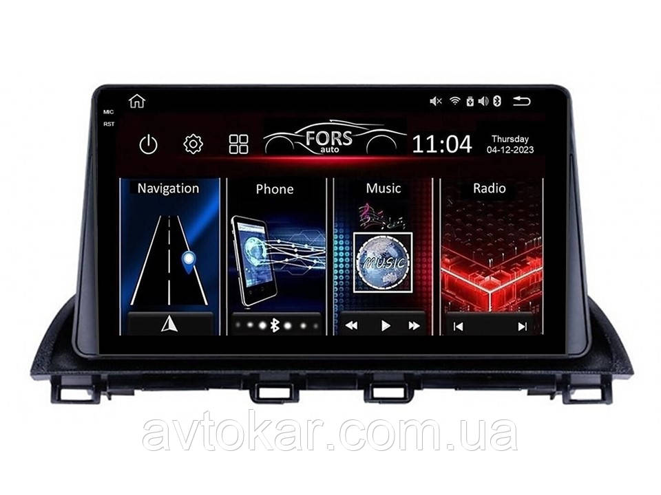 Штатна магнітола FORS.auto FS 6 MAX для Mazda CX-4 (6+128Gb, 10" 2016-2019