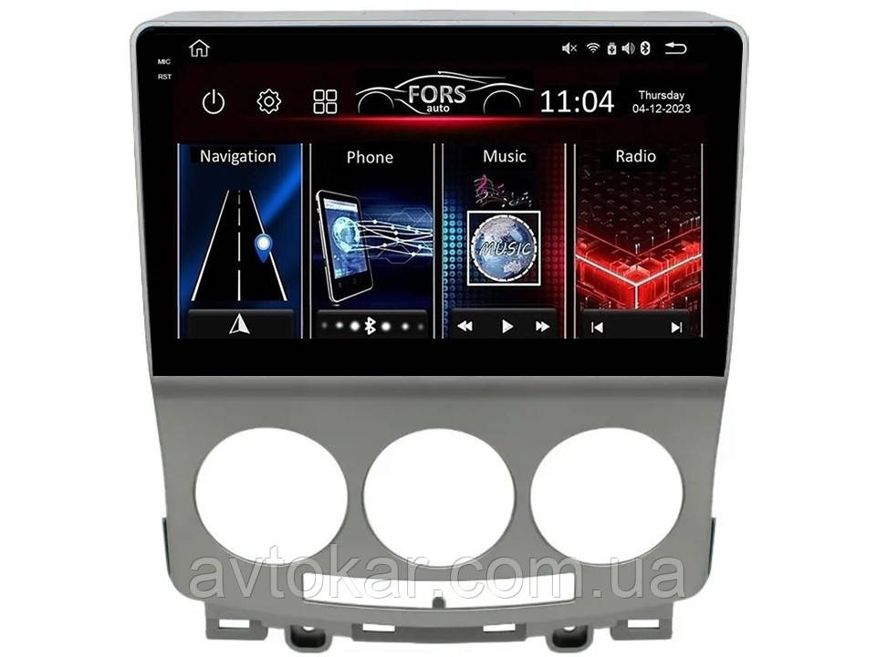 Штатна магнітола FORS.auto FS 4 MAX для Mazda 5 (4+32Gb, 9") 2005-2010