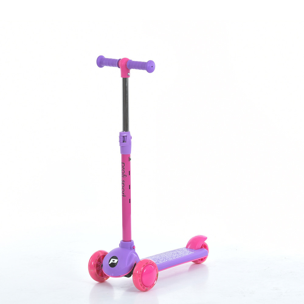 Дитячий самокат JR3-139-V з підсвіткою, рожевий, фото 1