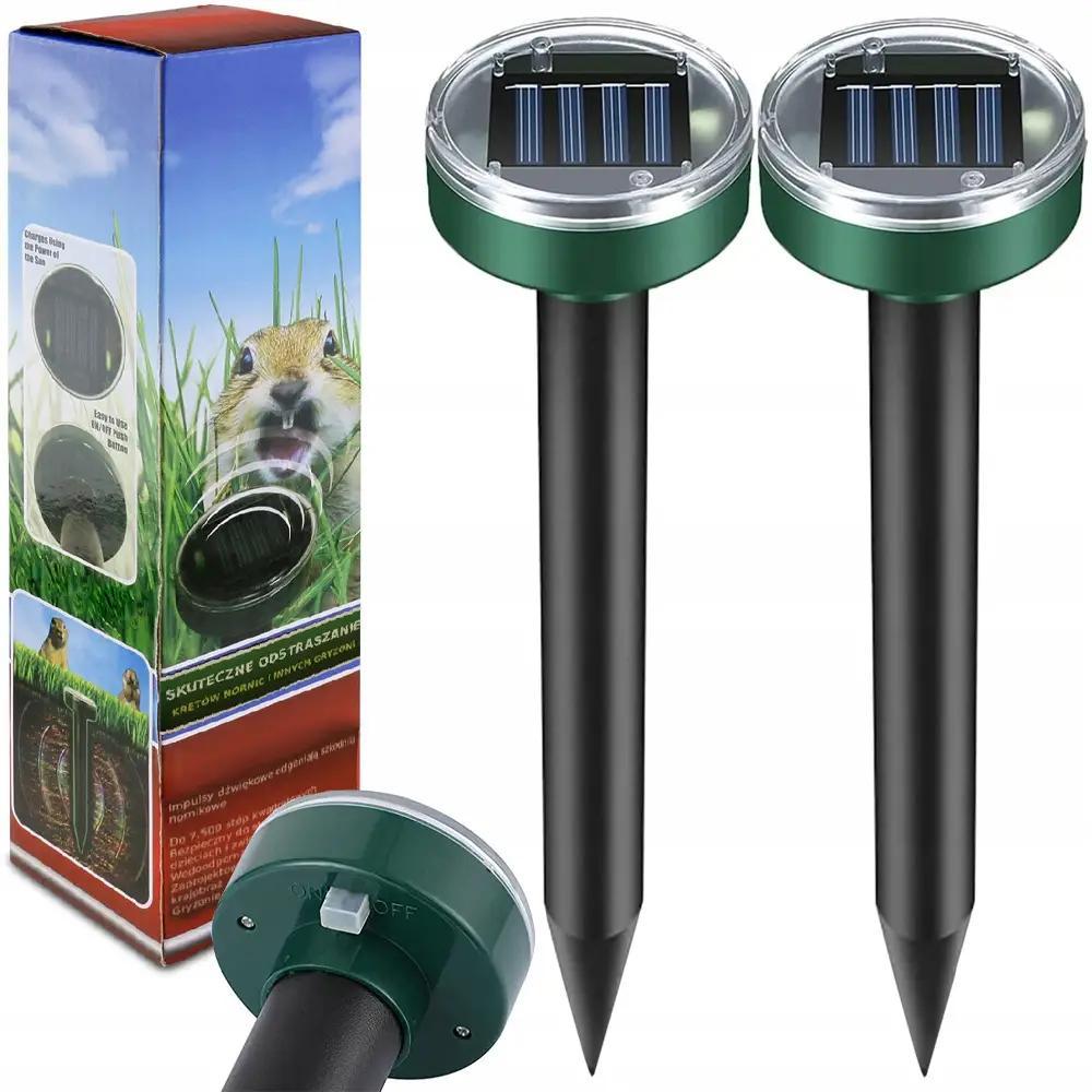 Набір із 2 ультразвукових відлякувачів кротів та гризунів Garden Pro на сонячній батареї