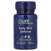 Щоденний захист шкіри, Daily Skin Defense, Life Extension, 30 вегетаріанських капсул