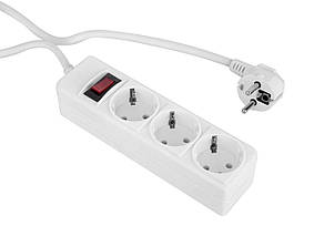 Фільтр живлення ProLogix (PRS-P3CU-45W) 3x1.0мм2 мідь, 3 розетки, 4.5 м, білий