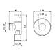 Кран кутовий Thermo Alliance Standart (ручка кругла) з керам.буксою 1/2"З х 1/2"З SF342W1515, фото 3