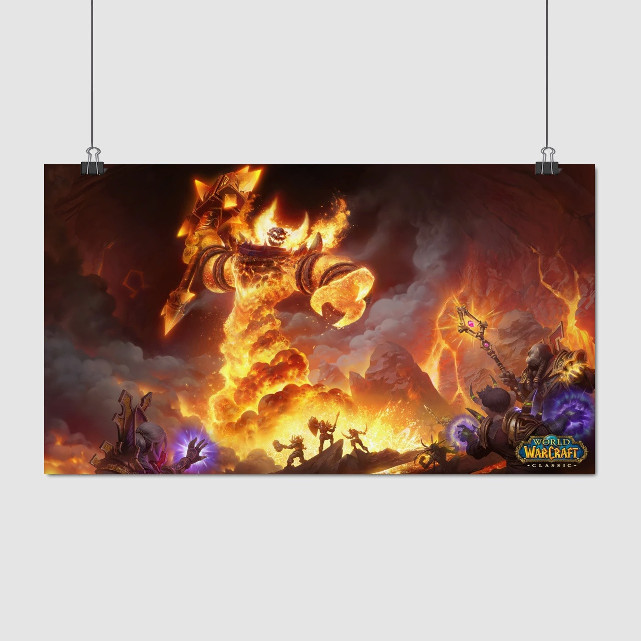 Плакат "Варкрафт, Рагнарос, WoW, WarCraft, Ragnaros", 60×107см
