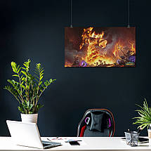 Плакат "Варкрафт, Рагнарос, WoW, WarCraft, Ragnaros", 60×107см, фото 3