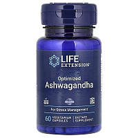 Ашваганда оптимізована, 125 мг, Optimized Ashwagandha, Life Extension, 60 вегетаріанських капсул