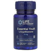 L-ерготионеїн і молодість, 5 мг, Essential Youth L-Ergothioneine, Life Extension, 30 вегетаріанських капсул