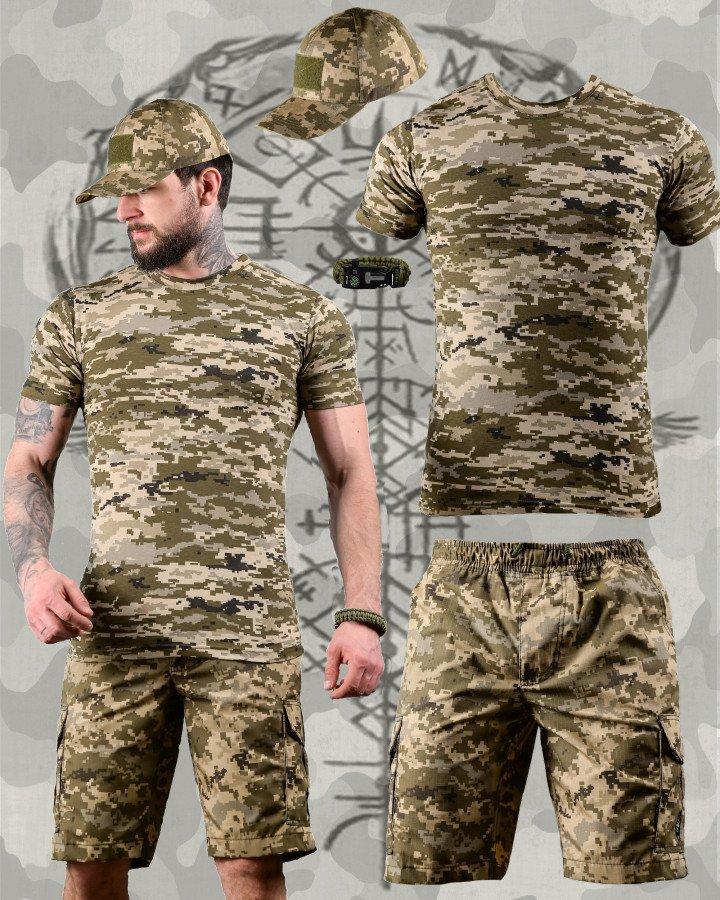 Літній Тактичний Костюм NAUTILUS 4в1 Піксель з футболкою, шортами та кепкою ДЛ6998 ТМ, фото 1