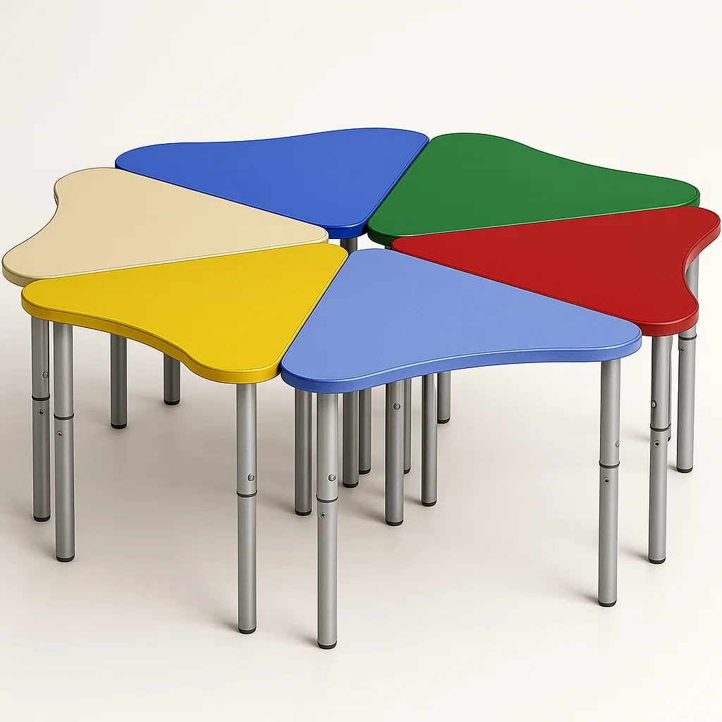 Дитячий стіл “Ромашка” (регульований, 6 столів-пелюсток), фото 1