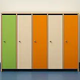 Шафа для роздягальні на 5 секції на металевих ніжках  Різнокольоровий DS-151, фото 2