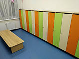 Шафа для роздягальні на 5 секції на металевих ніжках  Різнокольоровий DS-151, фото 8