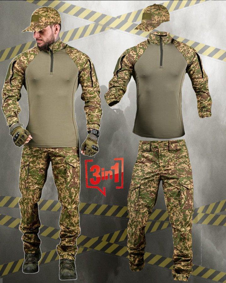 Літній польовий Костюм REZONANS хижак з убаксом, штанами та кепкою ДЛ7086 ТМ, фото 1