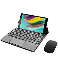 Клавіатура-підставка Smart Keyboard + Мишка для Tecno Tab (P704a) Ukr+Eng Black