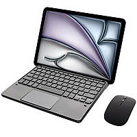 Клавіатура-підставка Smart Keyboard + Мишка для Apple iPad Air 13 2025 Ukr+Eng Black
