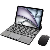 Клавіатура-підставка Smart Keyboard + Мишка для Apple iPad Air 11 2025 Ukr+Eng Black