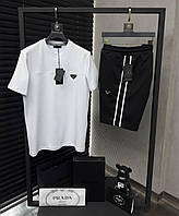 Мужской летний комплект Prada/Прада шорты футболка