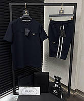 Мужской летний комплект Prada/Прада шорты футболка