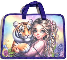 Портфель пласт. на блискавці А-4+ дитячий 600мкм Bourgeois P0222-0233, фото 4