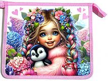 Папка на блискавці А-5+ шкільна 450мкм Bourgeois P0248-0259, фото 4