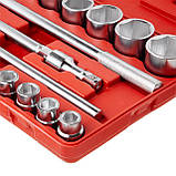 Набір головок та комплектуючих 21ед., 3/4", гол. 6г., 19-50мм INTERTOOL HT-2221, фото 8