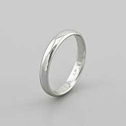 Обручка 14660 ширина 3 мм позолота Біле Золото розмір 19