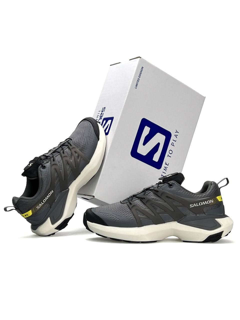 Чоловічі кросівки Salomon XT PU.RE Advanced Grey White Сірі Взуття Саломон XT Едвансед текстиль нейлон демісезон, фото 1