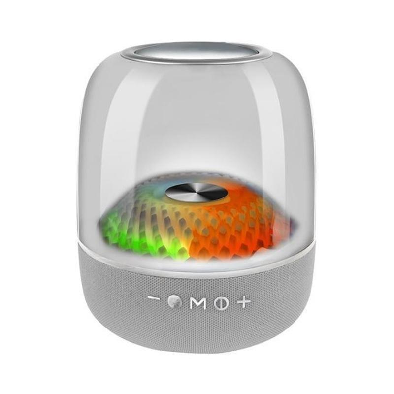 Портативна Bluetooth-колонка LP91 з LED-підсвіткою, сіра
