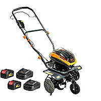GTM Культиватор акум. BT56, 2*18 В, ширина 36/56 см, передач 1 вперед, + АКБ 4 Аг-2 шт., ЗП-2шт.
