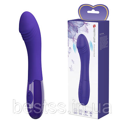 Вібратор для стимуляції точки G з 30 режимами вібрації Pretty Love Elemental-Youth Vibrator Blue, фото 1