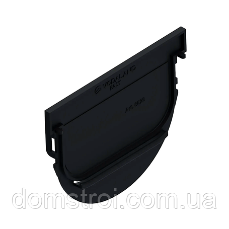 Заглушка-переходник пластиковая для лотков «VODALAND Easy 2-3» DN100 H100 97х125 мм, фото 1