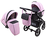 Коляска 2 в 1 Bair City ECO 13 рожний пудра, фото 2