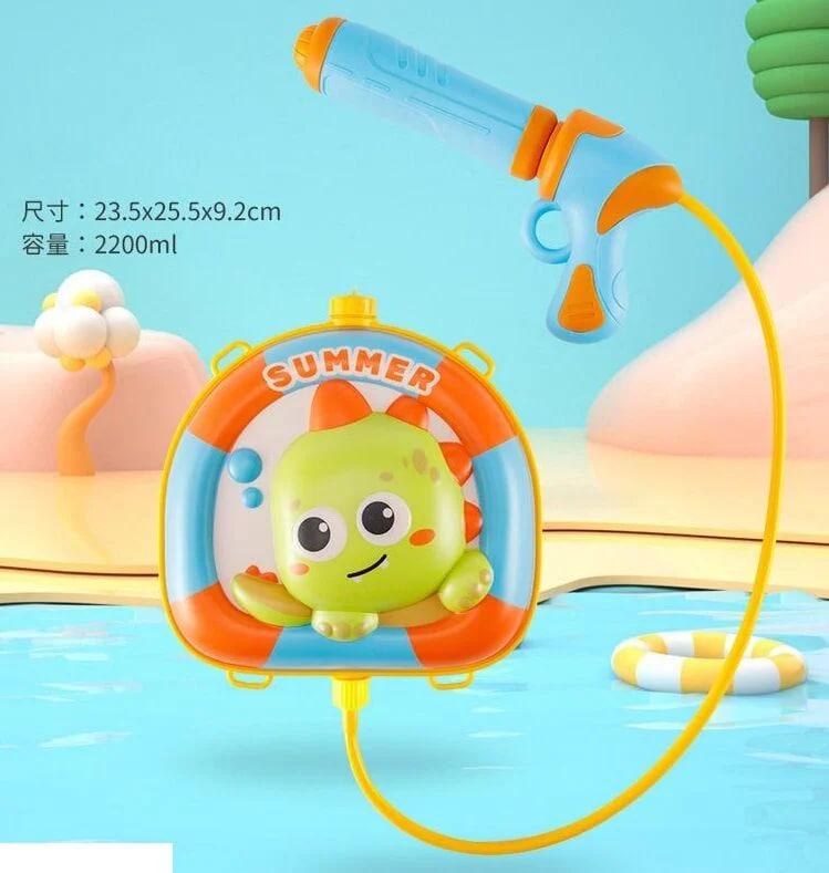 Водяний пістолет-рюкзак з насосом "Дракоша" 8113-171, Зелений