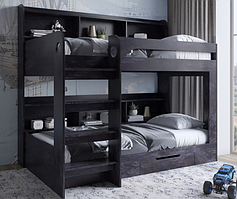 Ліжко двоярусне дитяче Майнкрафт Бетон темный LION