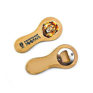 Дерев'яна відкривачка для пляшок "Рівненський зоопарк (лев)"