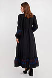 Вишита сукня жіноча піона чорна, фото 2