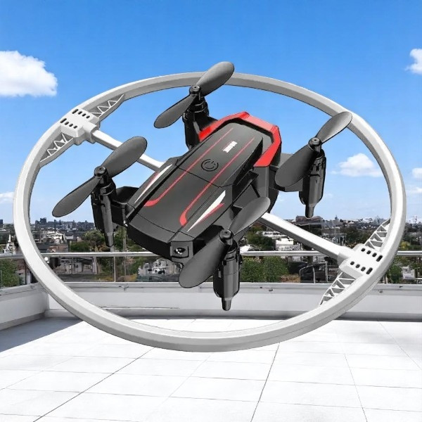 Квадрокоптер дрон із кольоровим світлом на дистанційному керуванні PLANE TOYS BK2 Чорний